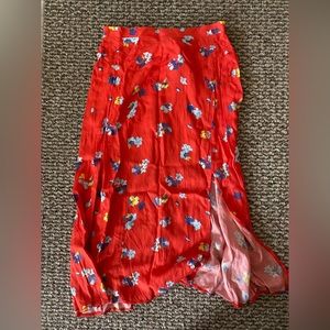 NWT Francesca’s Row A Floral Maxi Skirt